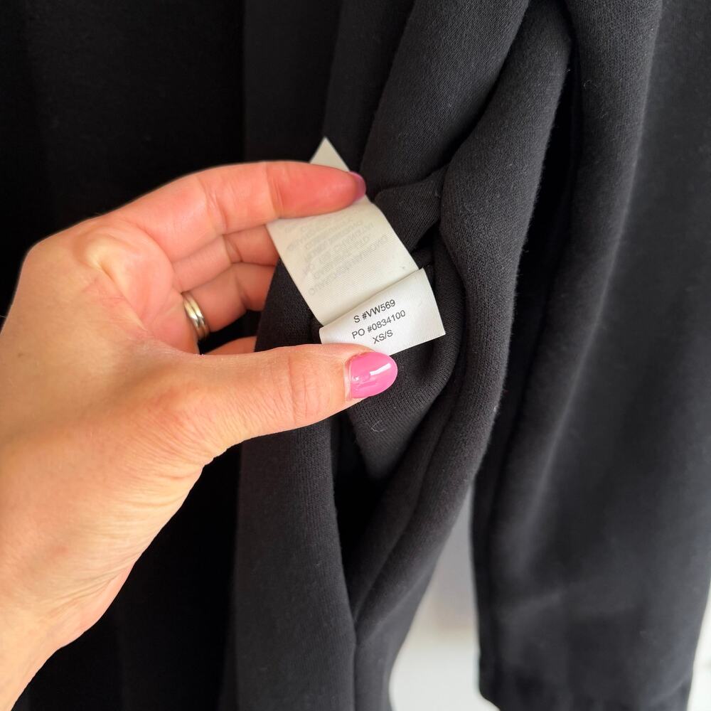 Vuori Soho Meton Open-Front MId Length Trench Coat Black XS - Picture 8 of 9